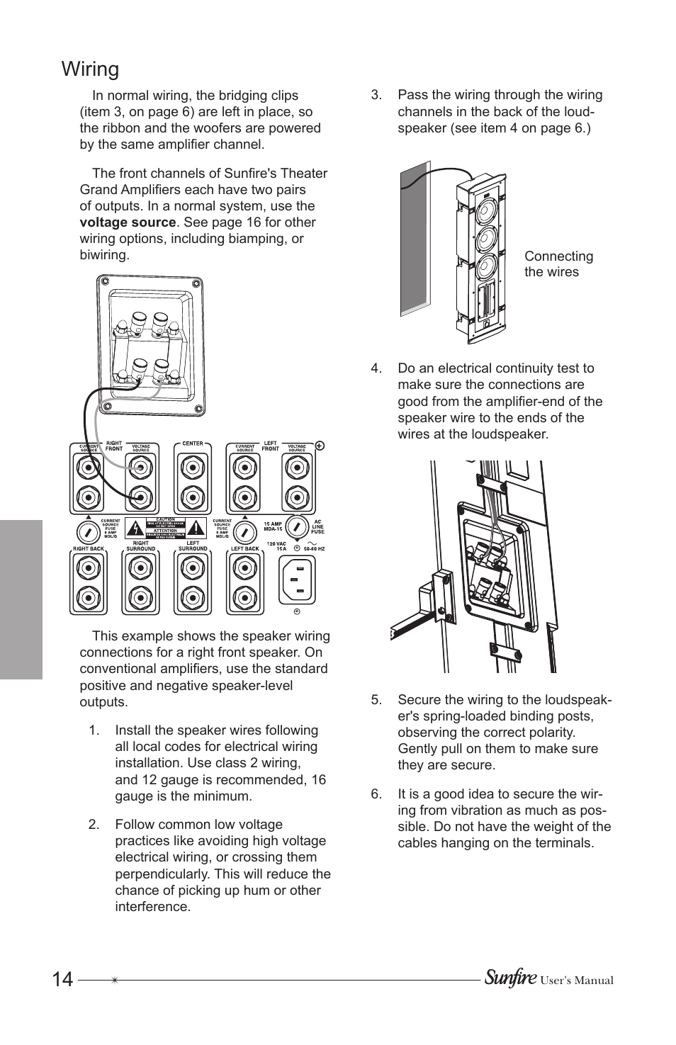 14 wiring | Sunfire CRW-3 User Manual | Page 14 / 20