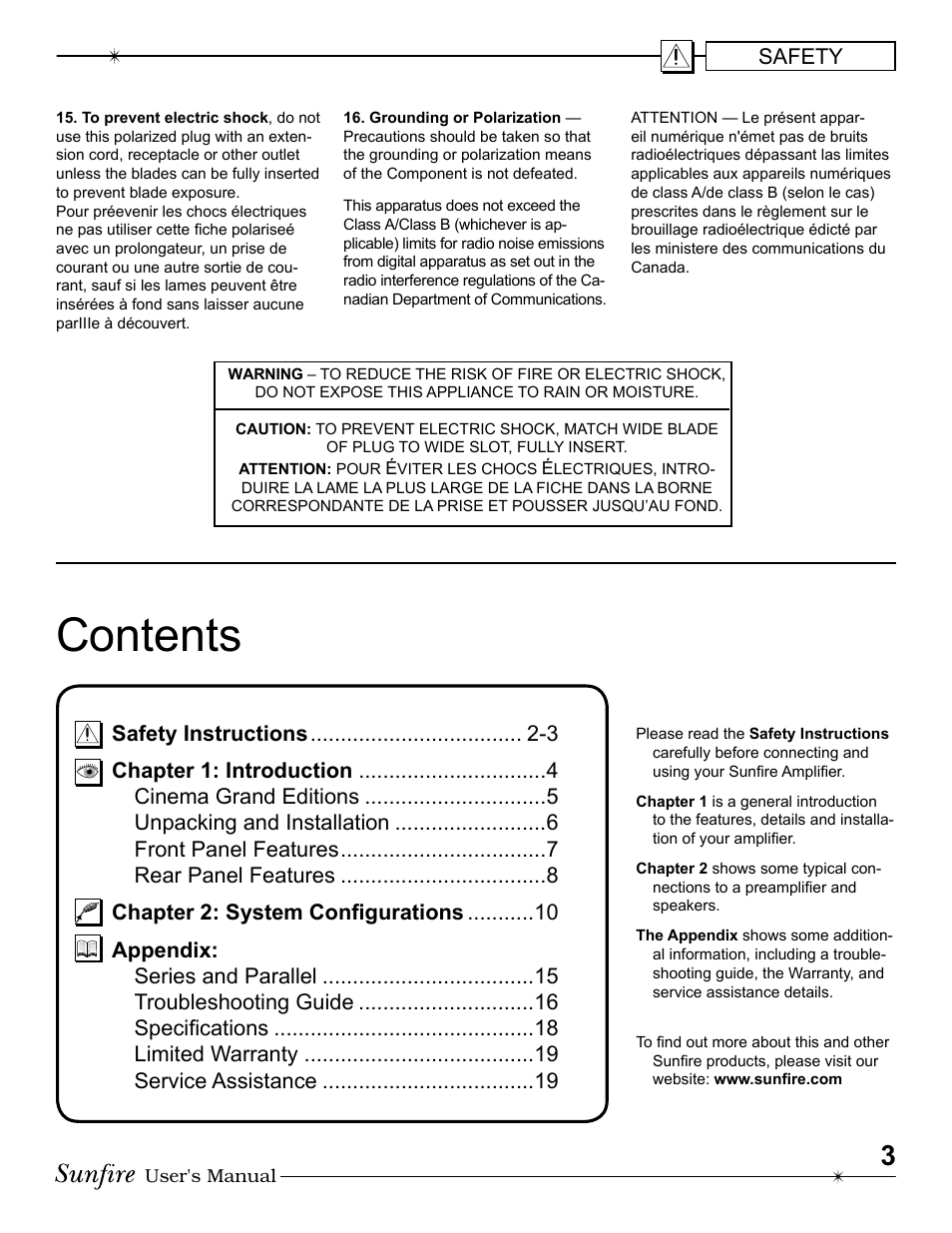 Sunfire 200 seven User Manual | Page 3 / 20