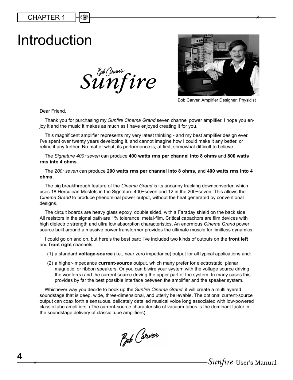 Introduction, Chapter 1 | Sunfire 200 seven User Manual | Page 4 / 20