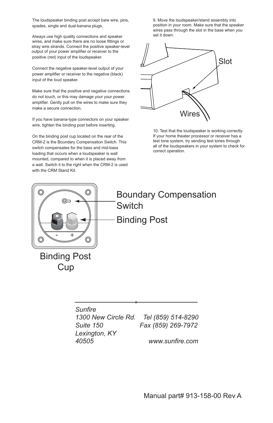 Slot wires | Sunfire Speaker User Manual | Page 4 / 4