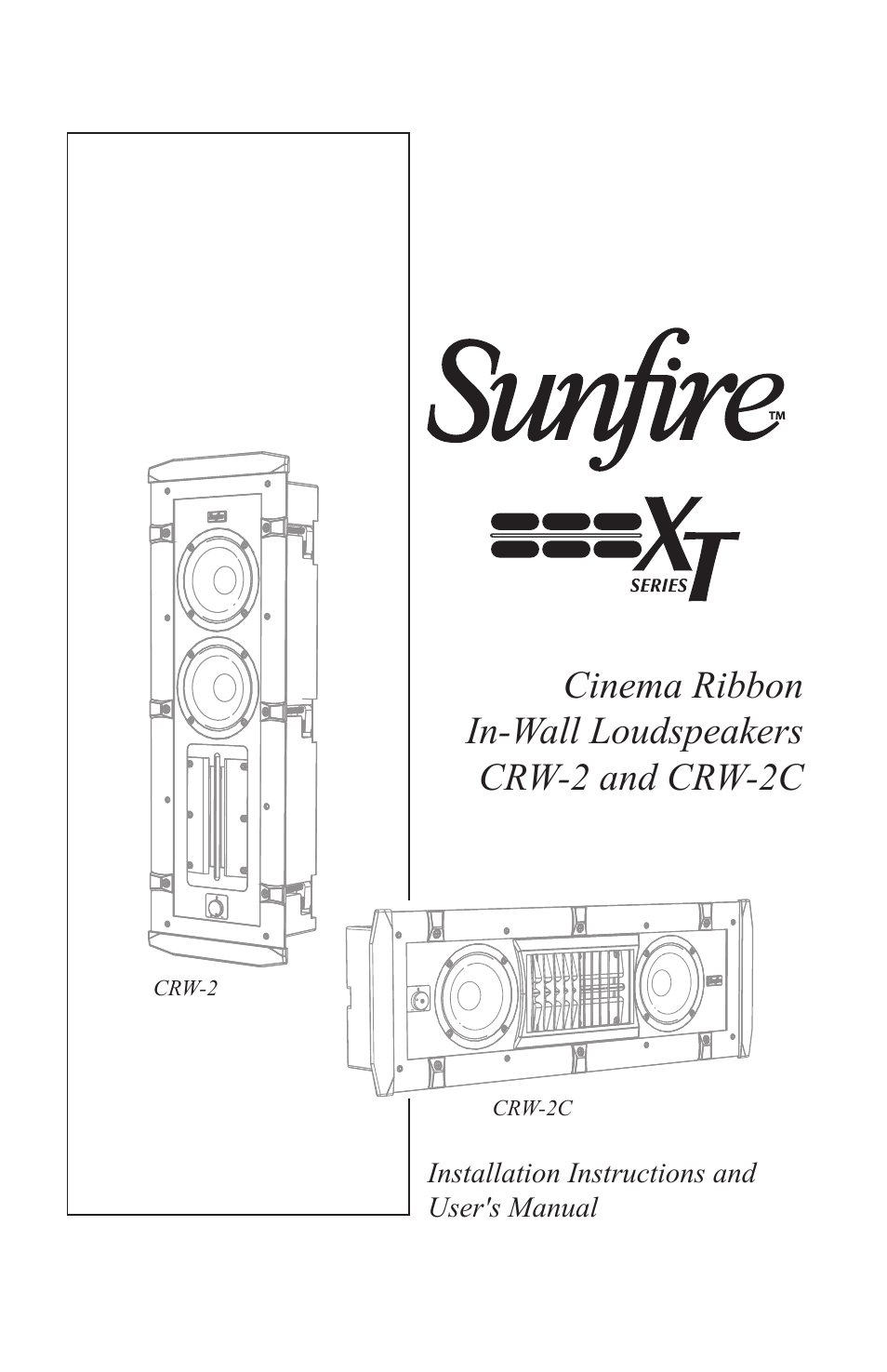 Sunfire CRW-2 User Manual | 20 pages