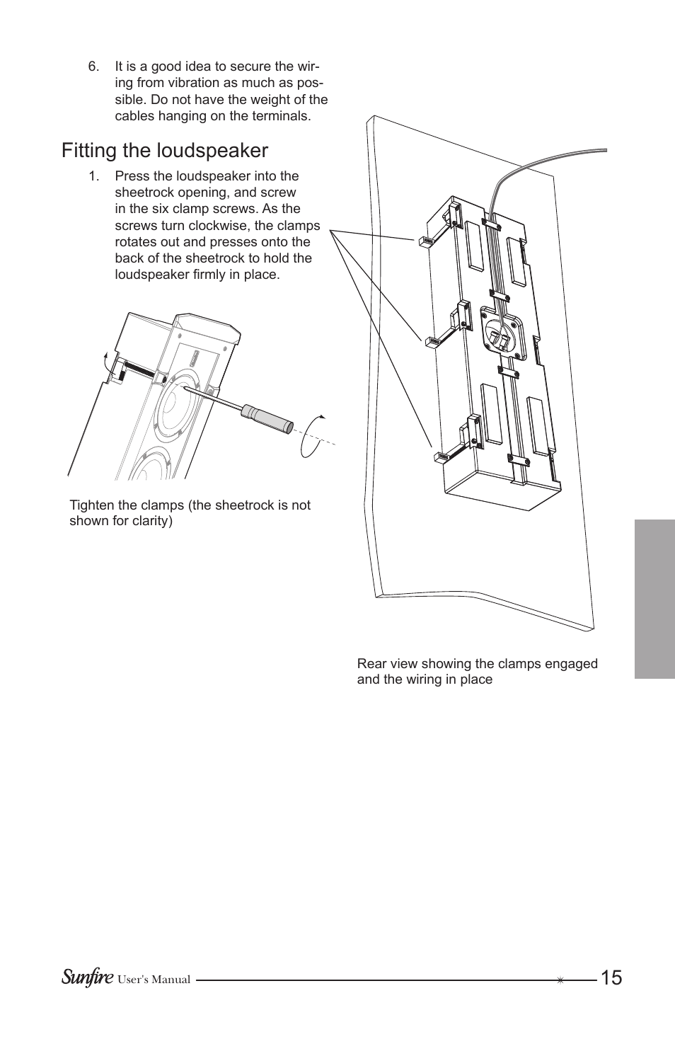 Fitting the loudspeaker | Sunfire CRW-2 User Manual | Page 15 / 20
