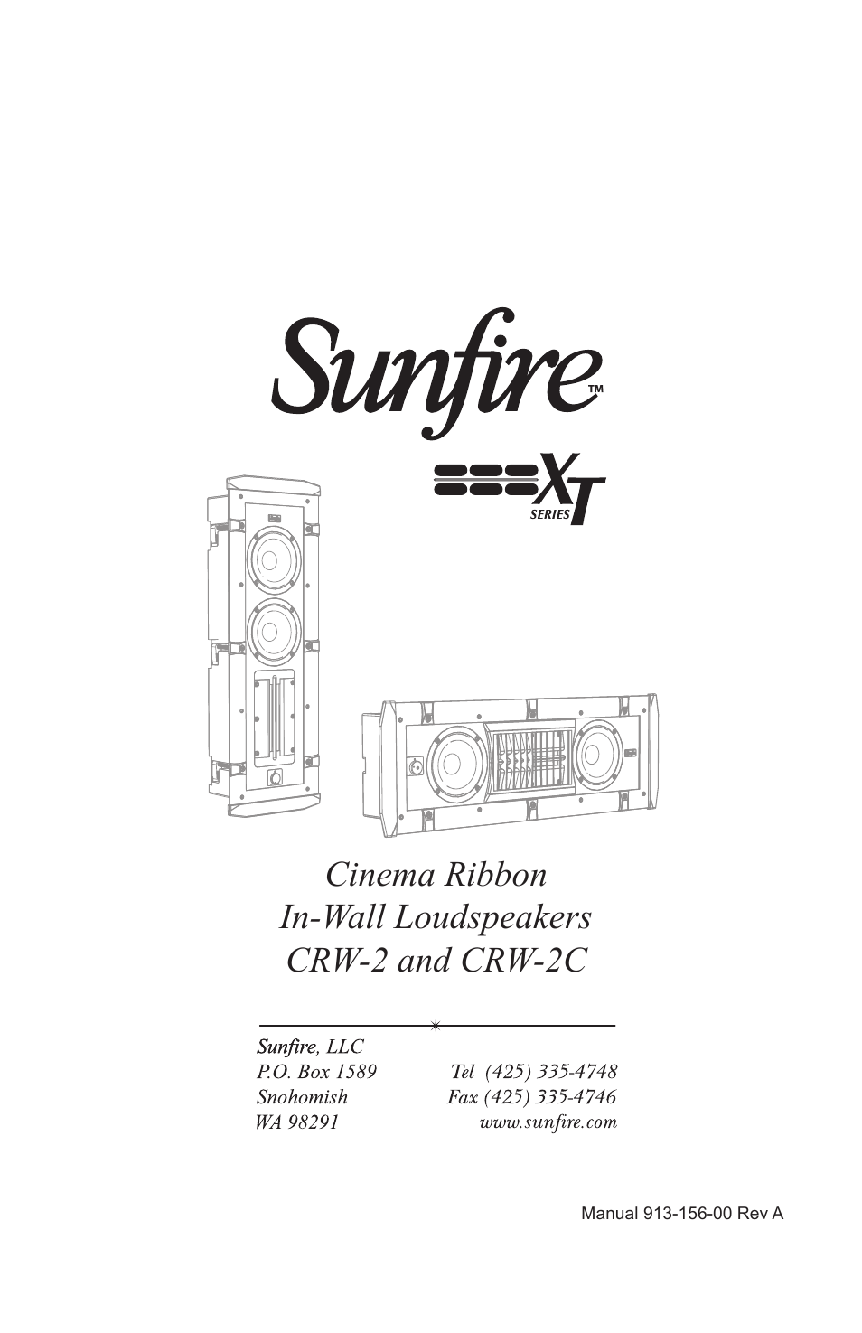 Sunfire CRW-2 User Manual | Page 20 / 20
