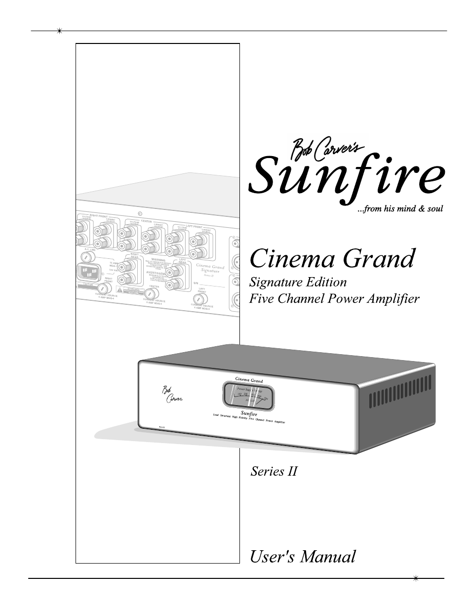 Sunfire Series II User Manual | 20 pages