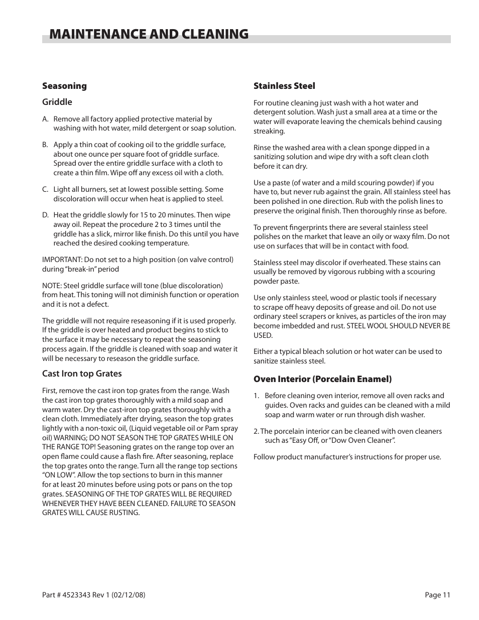 Maintenance and cleaning | Sunfire X Series User Manual | Page 11 / 44