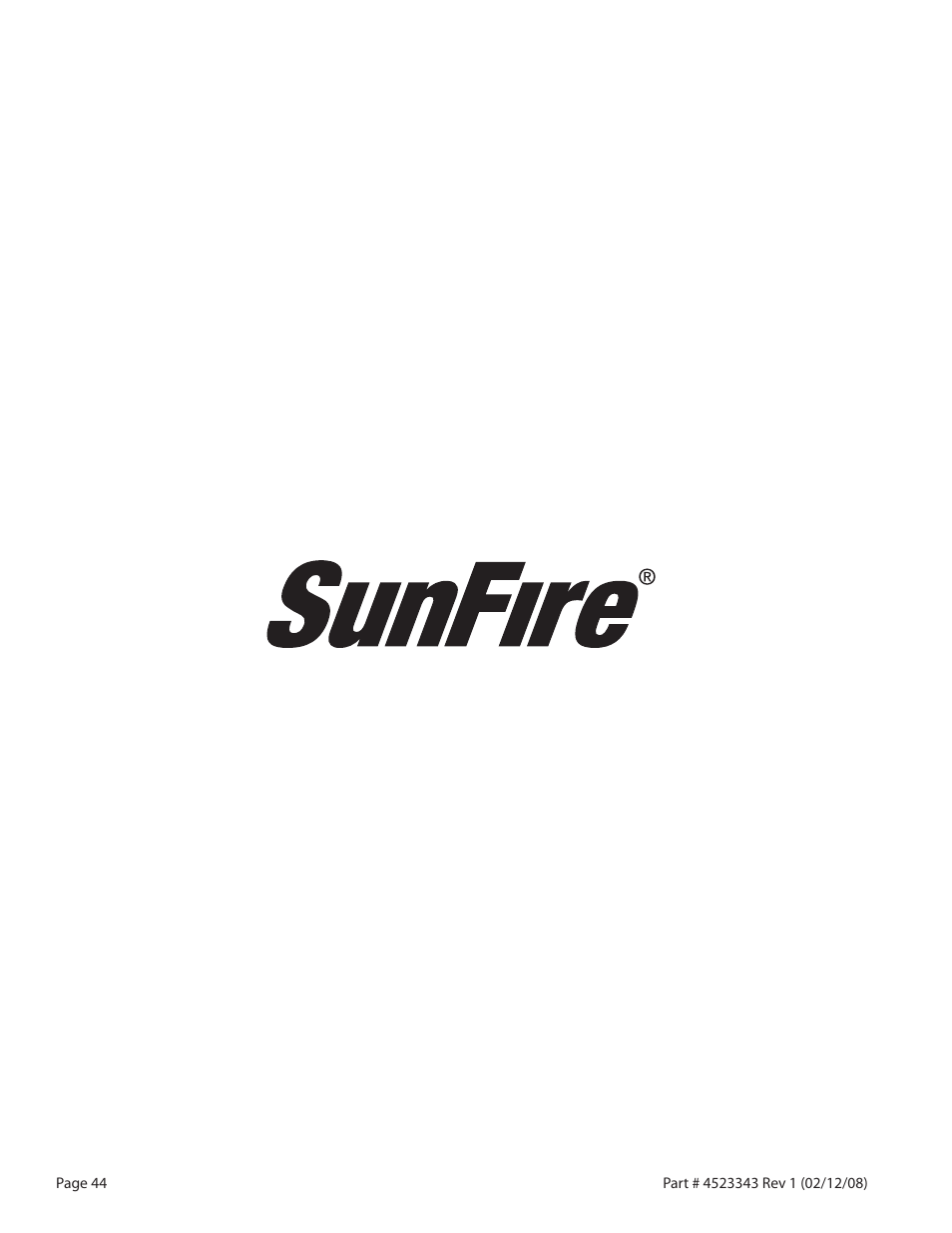 Sunfire X Series User Manual | Page 44 / 44