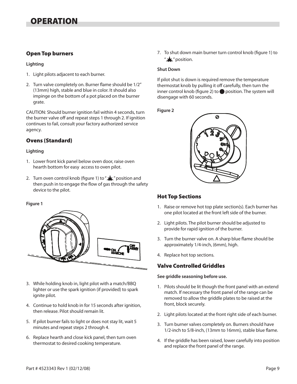 Operation | Sunfire X Series User Manual | Page 9 / 44