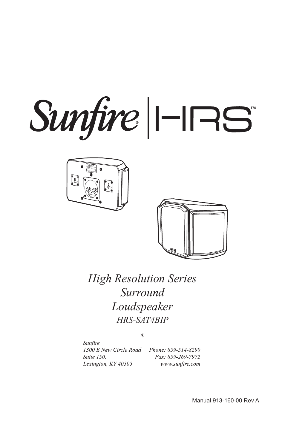 High resolution series surround loudspeaker | Sunfire HRS-SAT4BIP User Manual | Page 12 / 12
