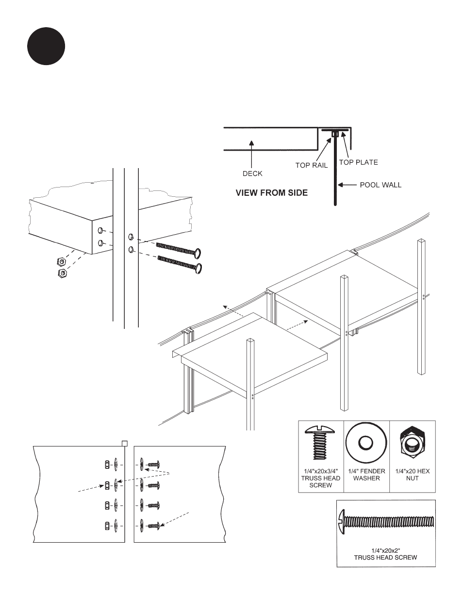 Position the remaining 4’x5’ patios | Swim'n Play side deck User Manual | Page 6 / 16