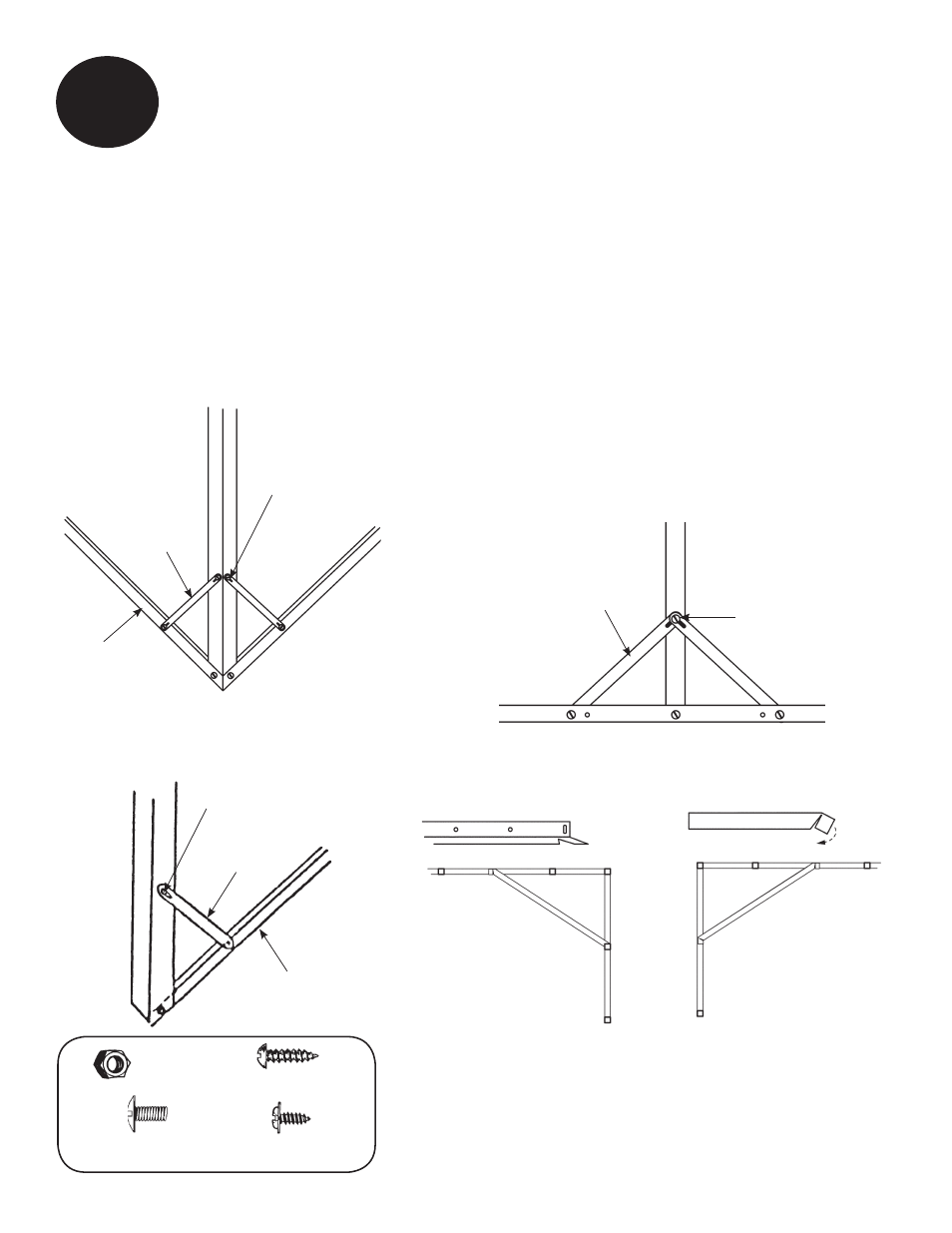 Attach bottom support channels angle support bar | Swim'n Play side deck User Manual | Page 9 / 16