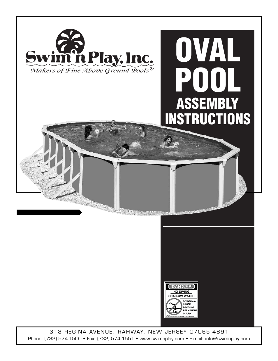 Swim'n Play oval 4ft pool User Manual | 28 pages