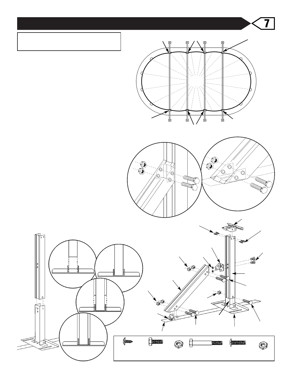 Assemble buttress | Swim'n Play oval 4ft pool User Manual | Page 12 / 28