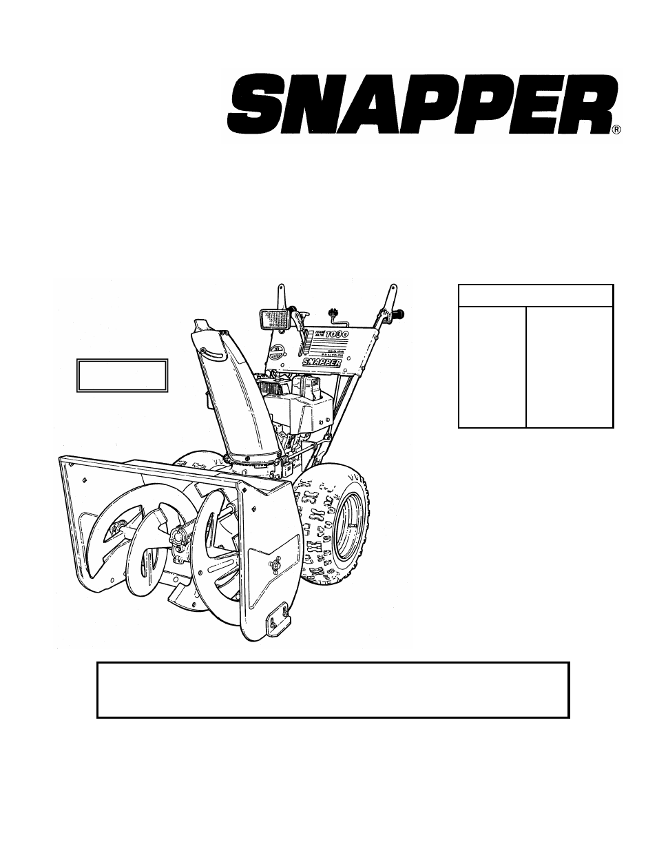 Snapper 8245 User Manual | 28 pages