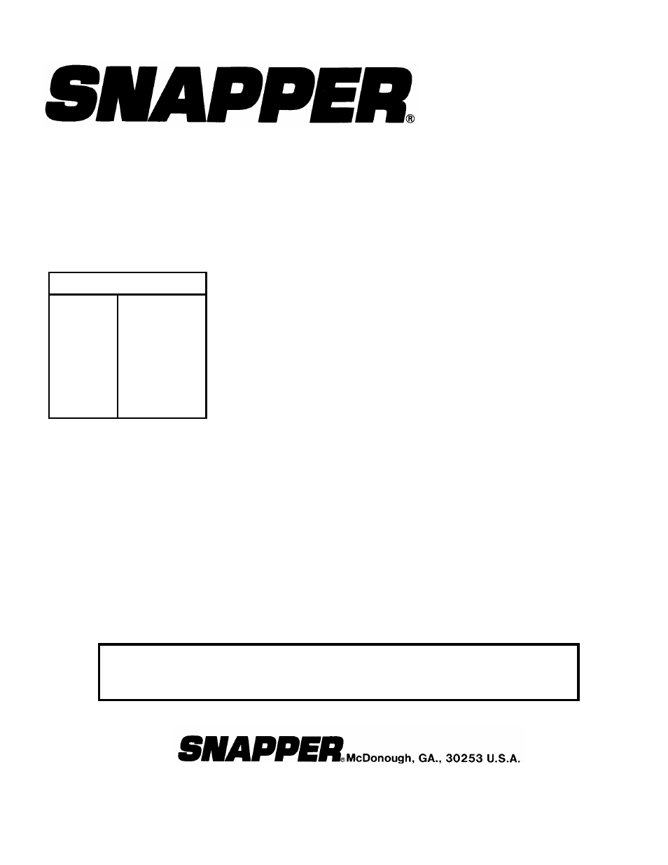 Parts manual for, Two stage large frame snow thrower series 5 | Snapper 8245 User Manual | Page 28 / 28