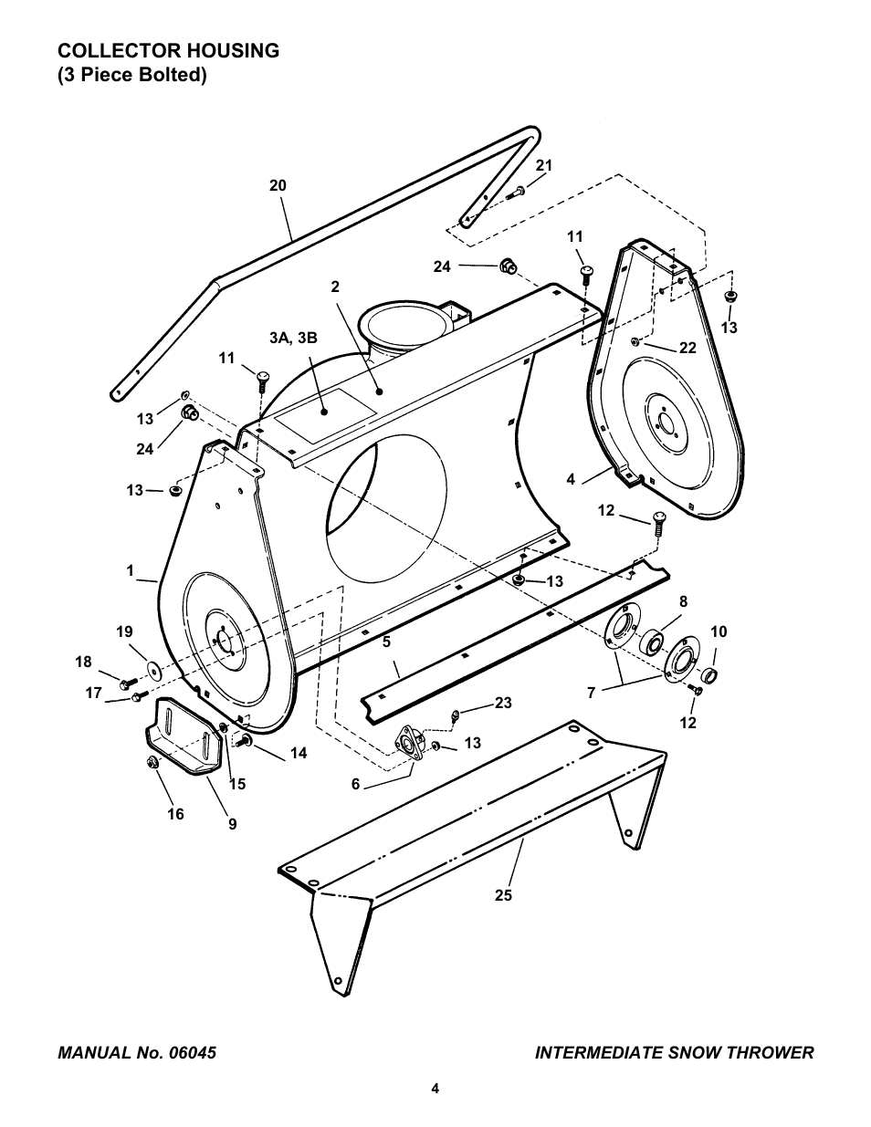 Collector housing (3 piece bolted) | Snapper EI7243 User Manual | Page 4 / 24