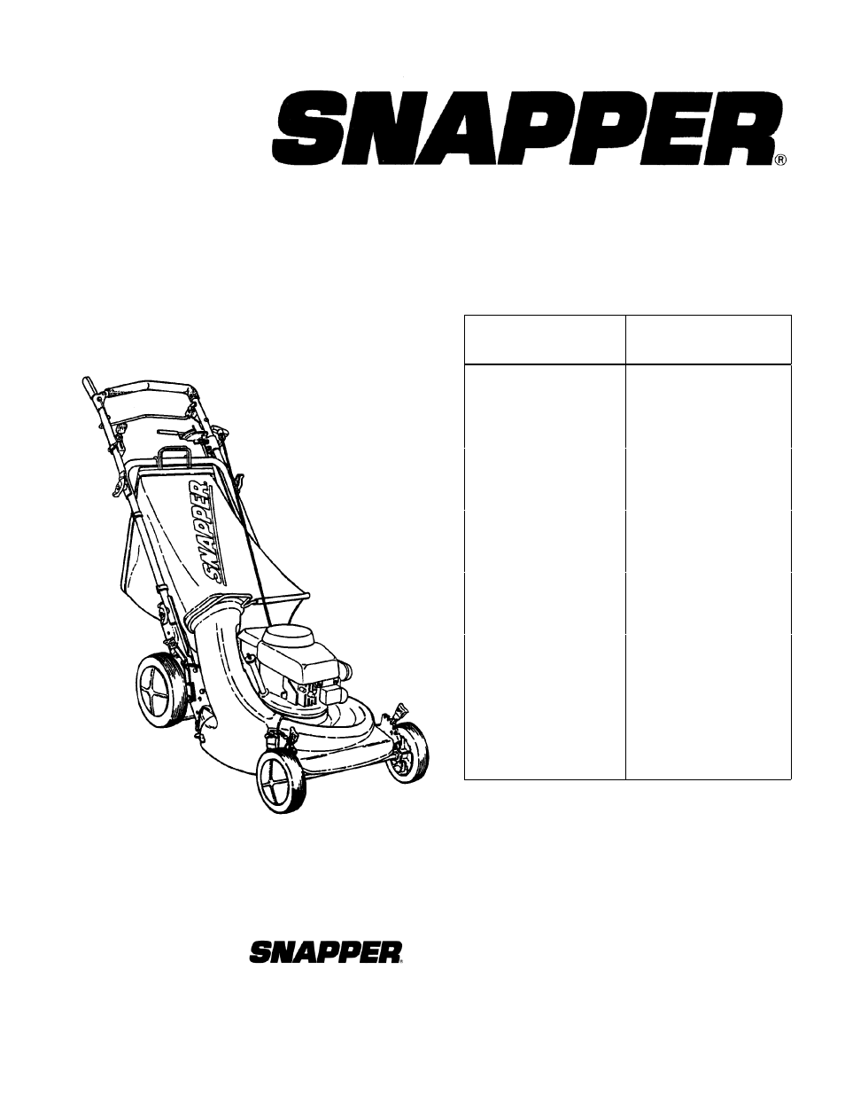 Snapper NP216012 User Manual | 52 pages