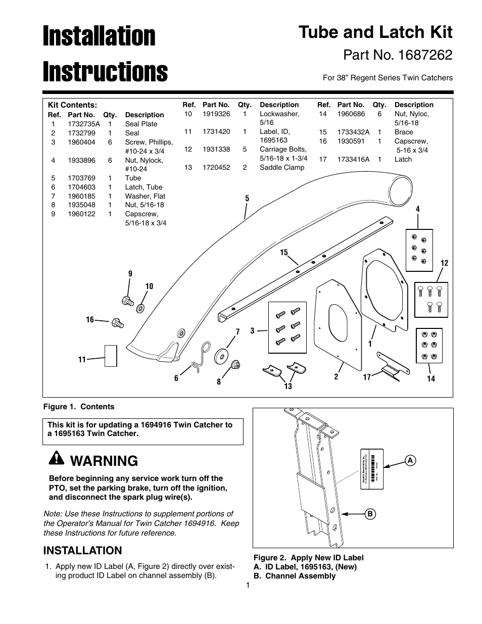 Snapper 1687262 User Manual | 4 pages