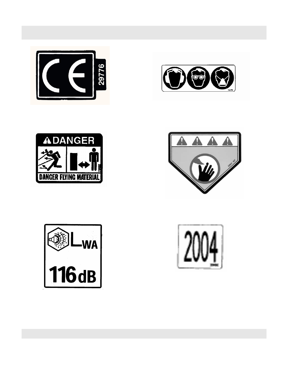 Decal identification | Snapper ELBX10151BV User Manual | Page 15 / 20