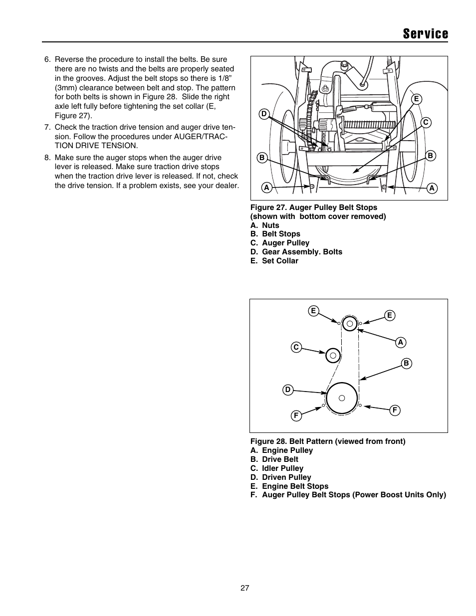 Service | Snapper 10524 User Manual | Page 29 / 32