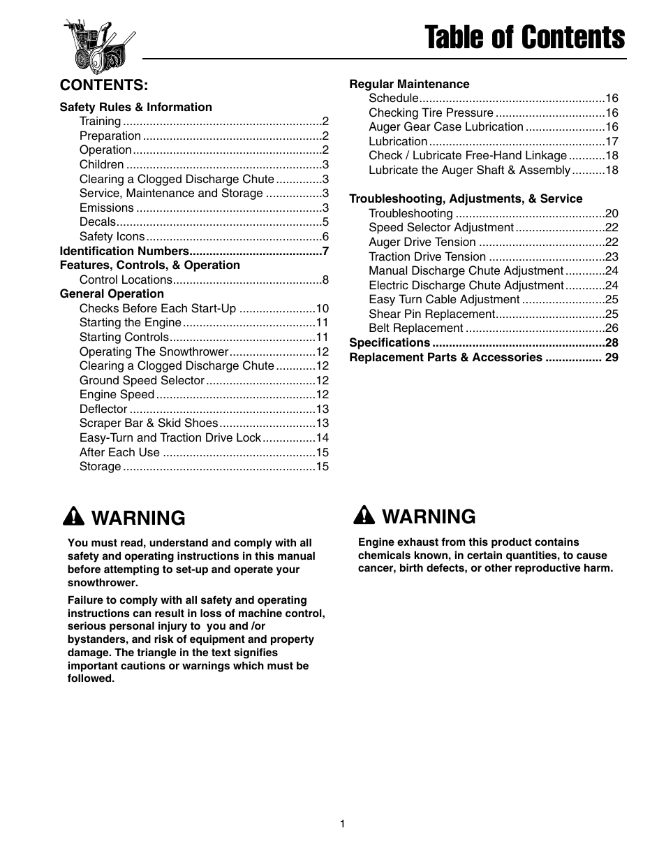 Snapper 10524 User Manual | Page 3 / 32