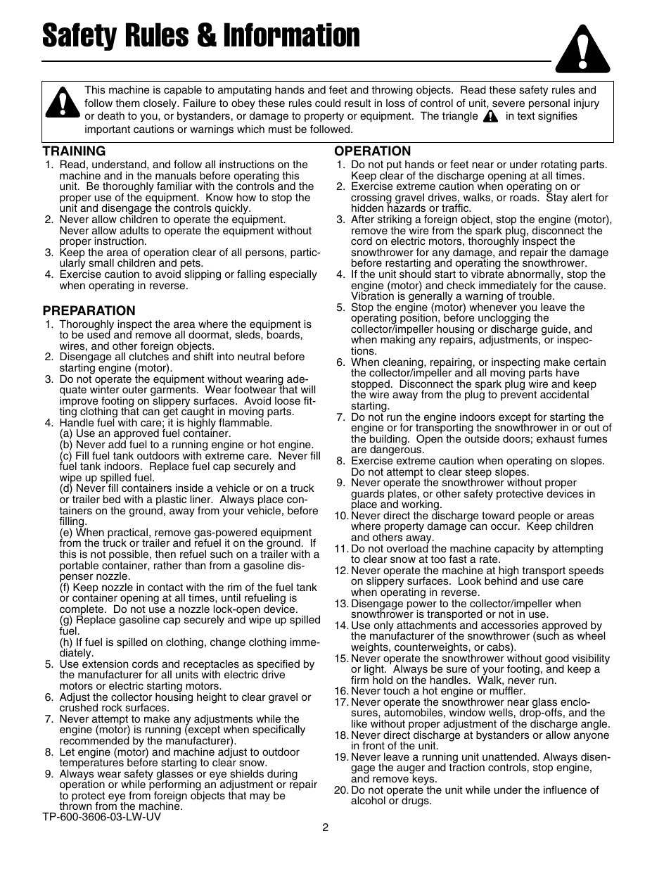 Safety rules & information | Snapper 10524 User Manual | Page 4 / 32