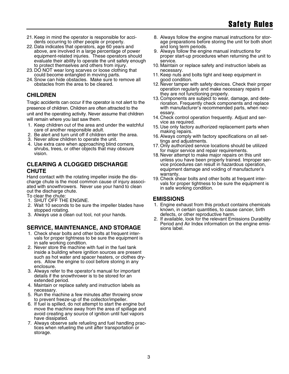 Safety rules | Snapper 1380 User Manual | Page 4 / 32