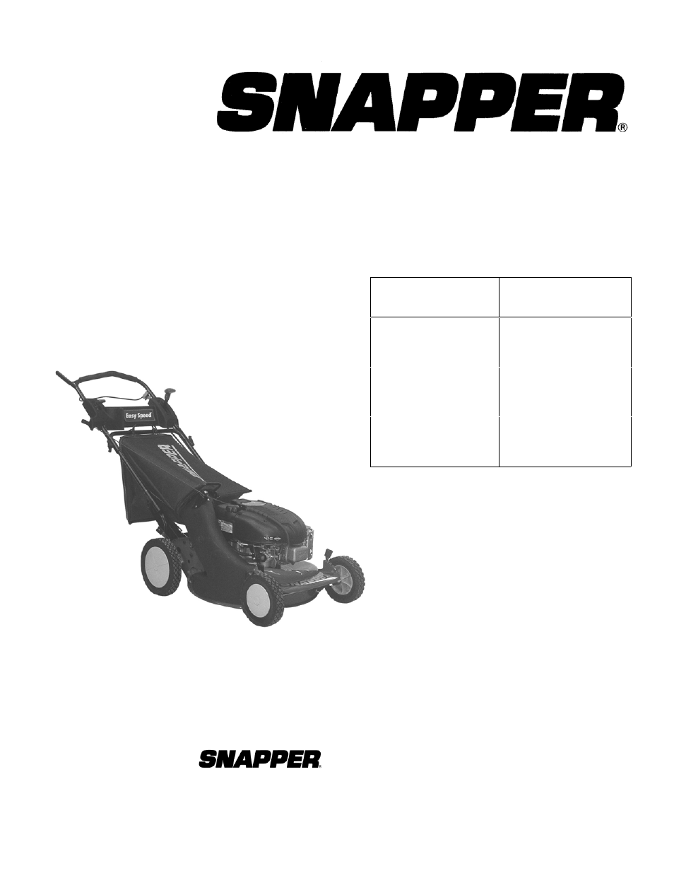 Snapper P217018BV User Manual | 44 pages