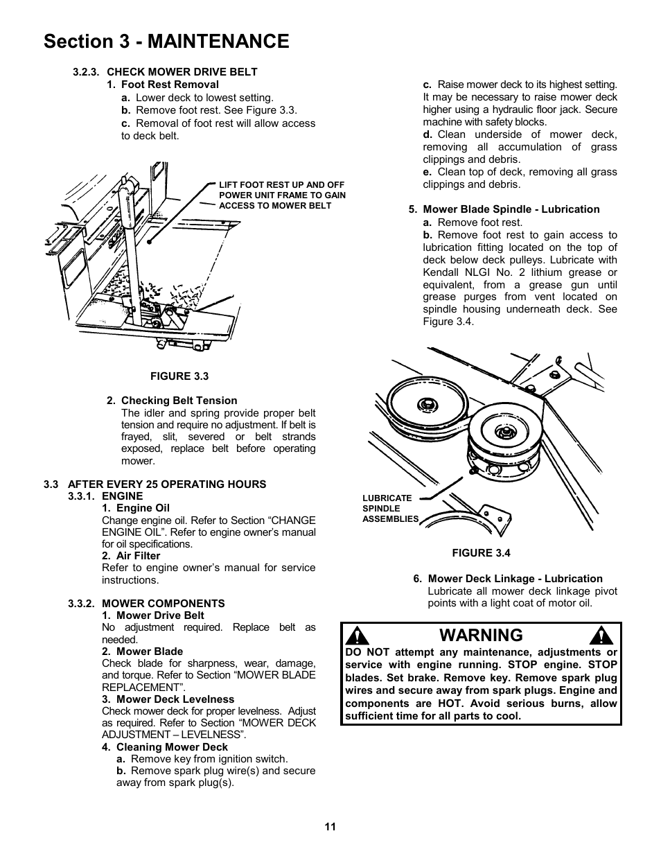 Warning | Snapper ZM5200M  EN User Manual | Page 11 / 32