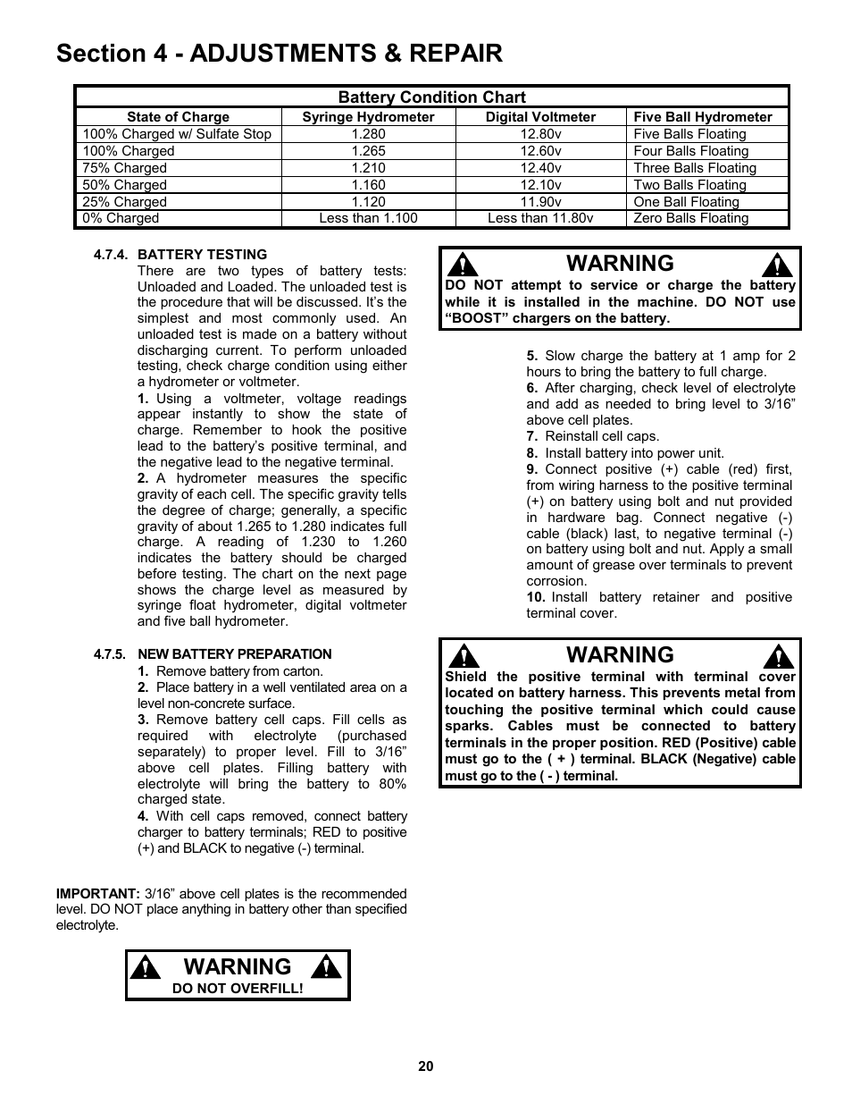 Warning | Snapper ZM5200M  EN User Manual | Page 20 / 32