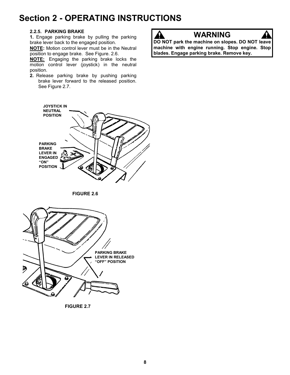 Figure 2.7, Warning | Snapper ZM5200M  EN User Manual | Page 8 / 32