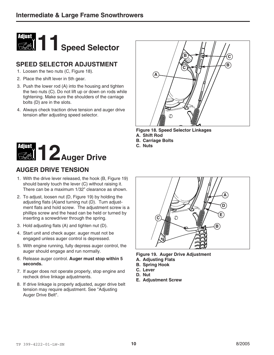 Speed selector, Auger drive | Snapper 1694851 1380E User Manual | Page 10 / 32