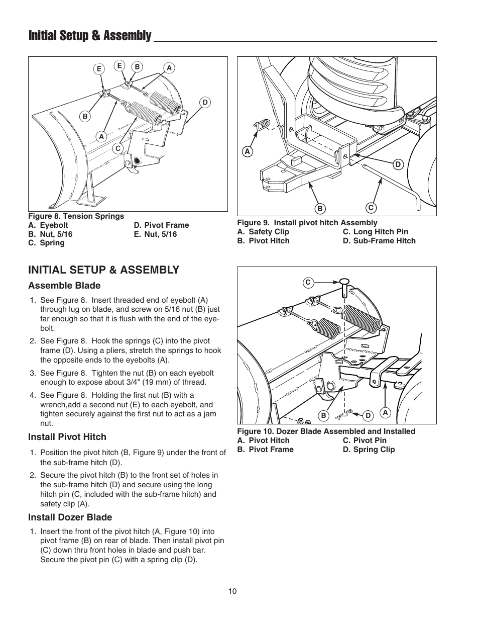Initial setup & assembly | Snapper 1723445-02 User Manual | Page 11 / 18