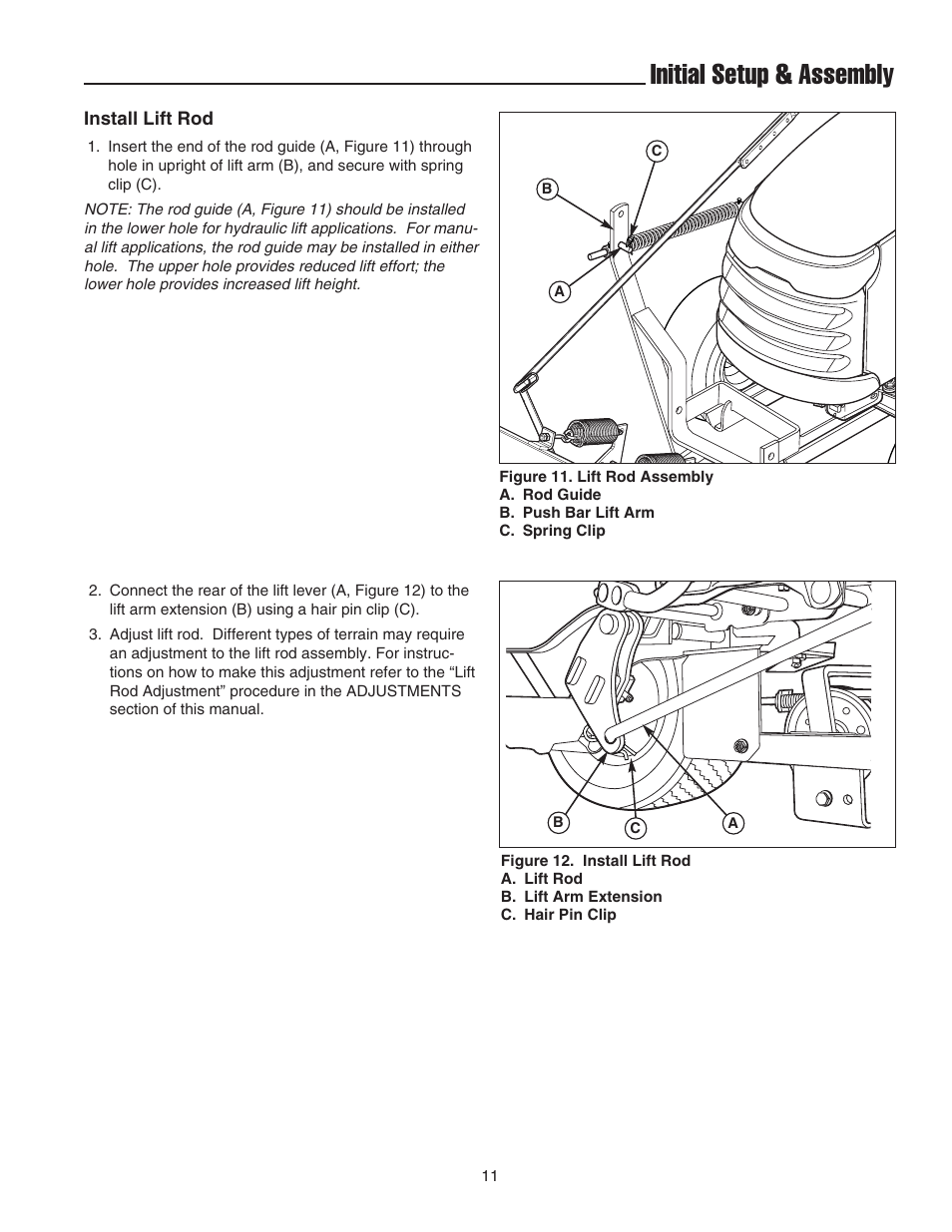 Initial setup & assembly | Snapper 1723445-02 User Manual | Page 12 / 18