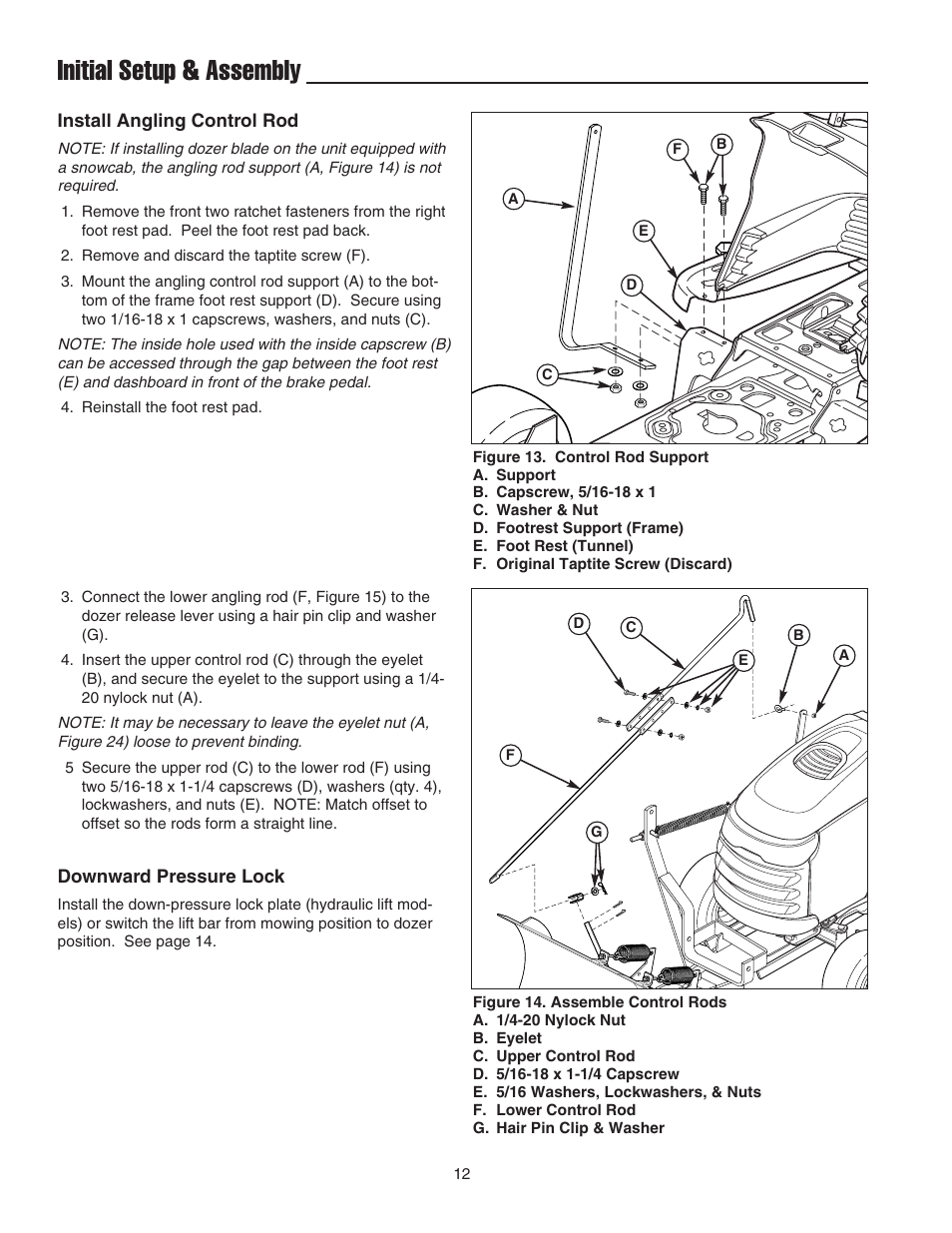 Initial setup & assembly | Snapper 1723445-02 User Manual | Page 13 / 18
