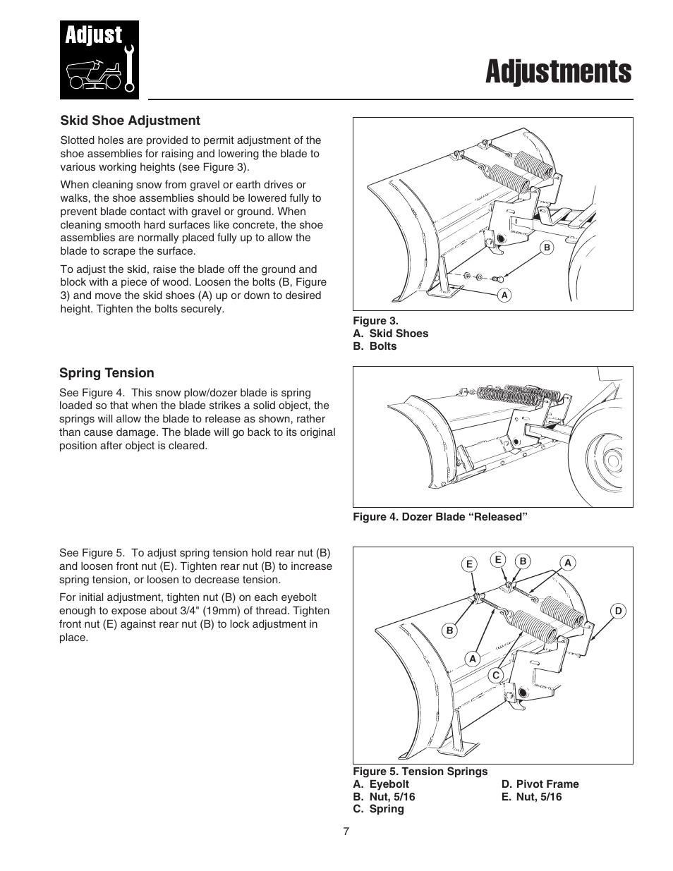 Adjustments | Snapper 1723445-02 User Manual | Page 8 / 18