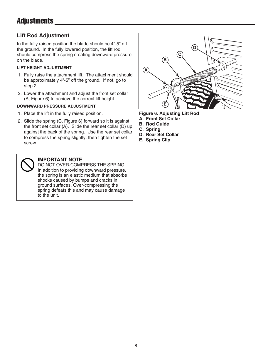 Adjustments | Snapper 1723445-02 User Manual | Page 9 / 18