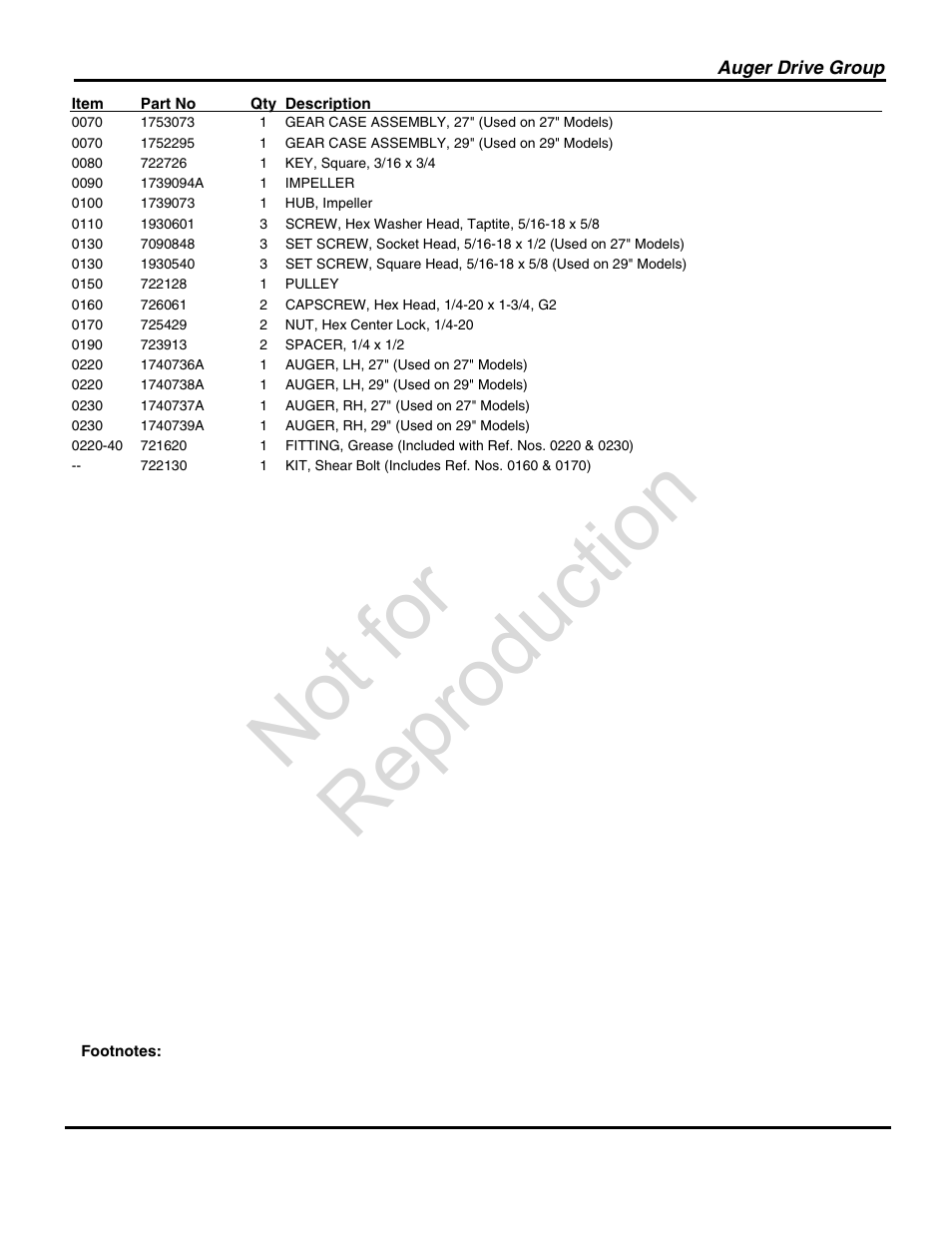 Not for reproduction | Snapper 1696002 User Manual | Page 11 / 28