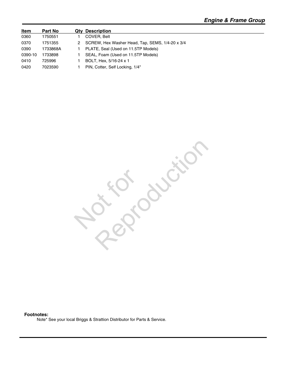 Not for reproduction | Snapper 1696002 User Manual | Page 19 / 28