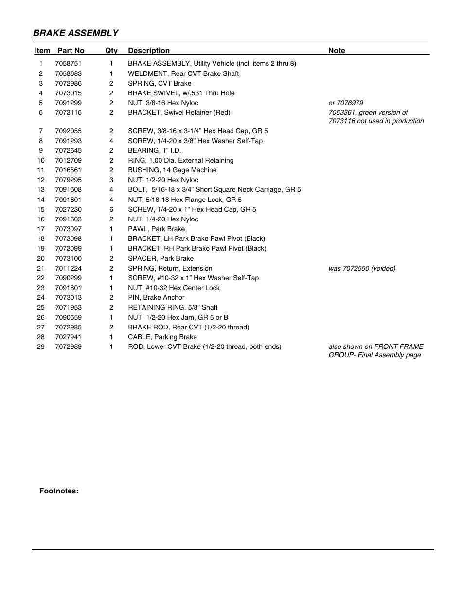 Brake assembly | Snapper UVG1621BV User Manual | Page 41 / 82