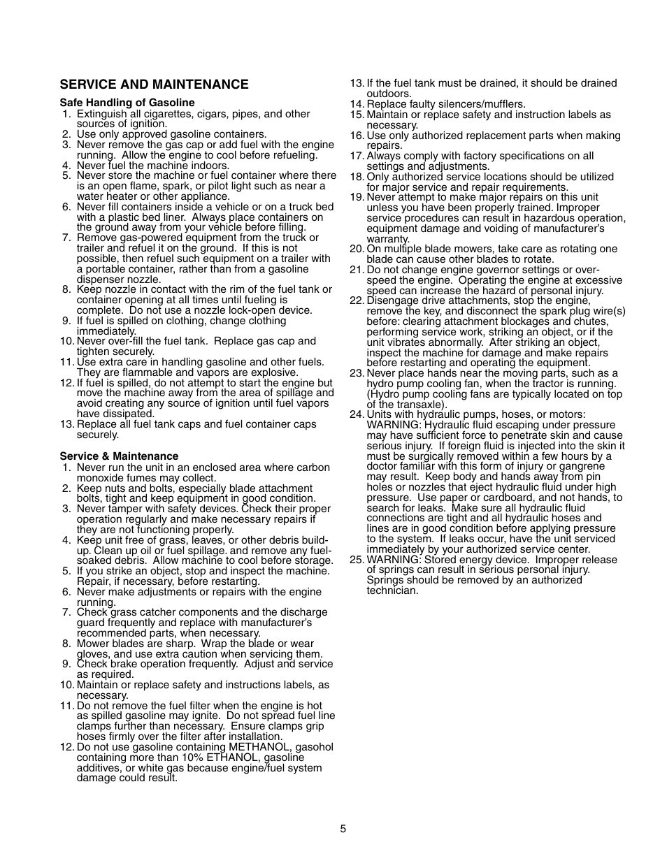 Snapper 150Z Series User Manual | Page 7 / 44