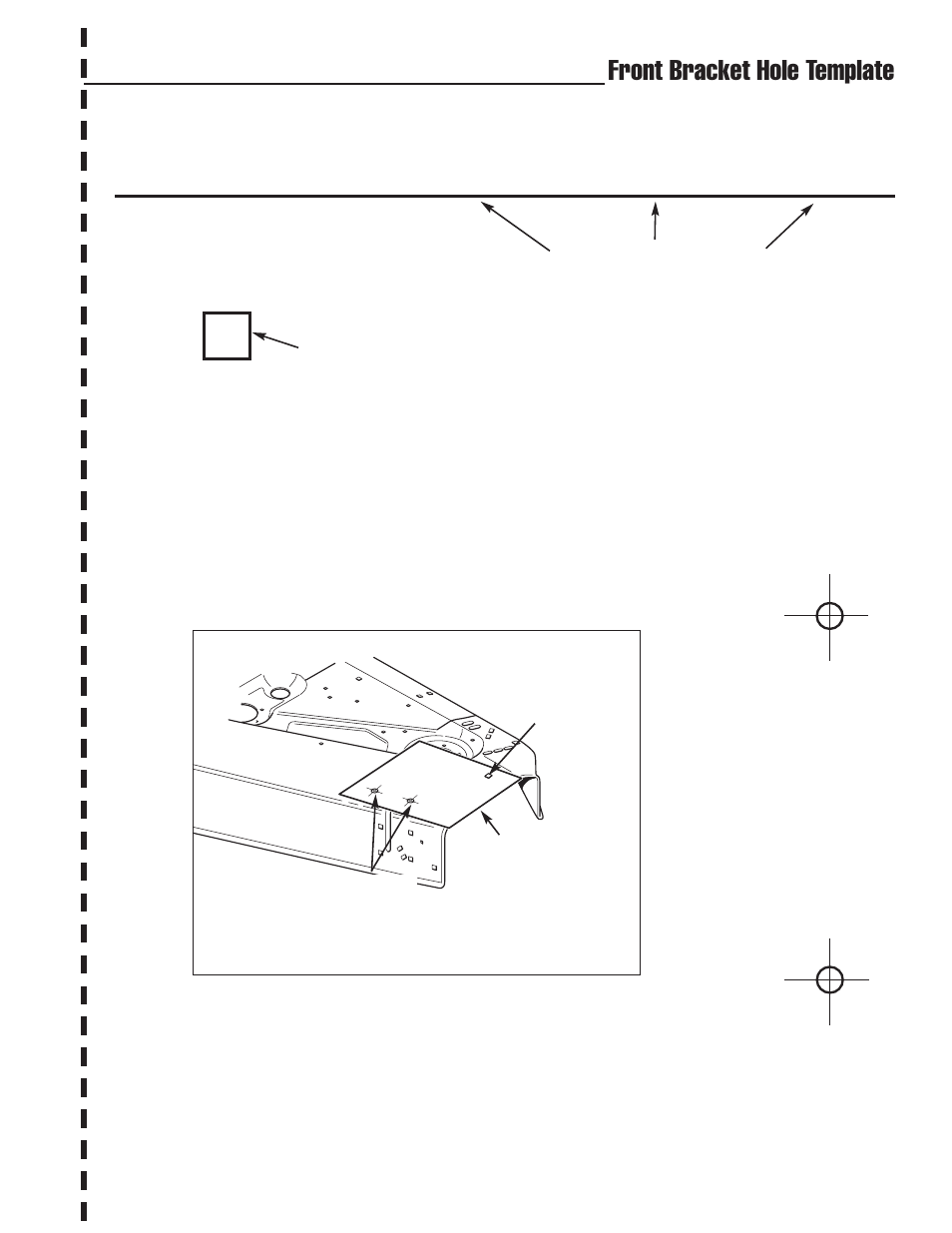 Front bracket hole template | Snapper 1726315-02 User Manual | Page 11 / 16