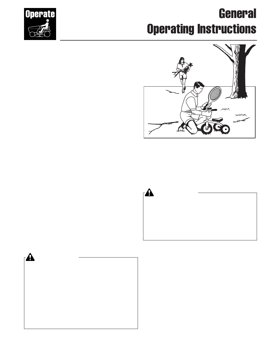 General operating instructions, Warning | Snapper 1726315-02 User Manual | Page 5 / 16