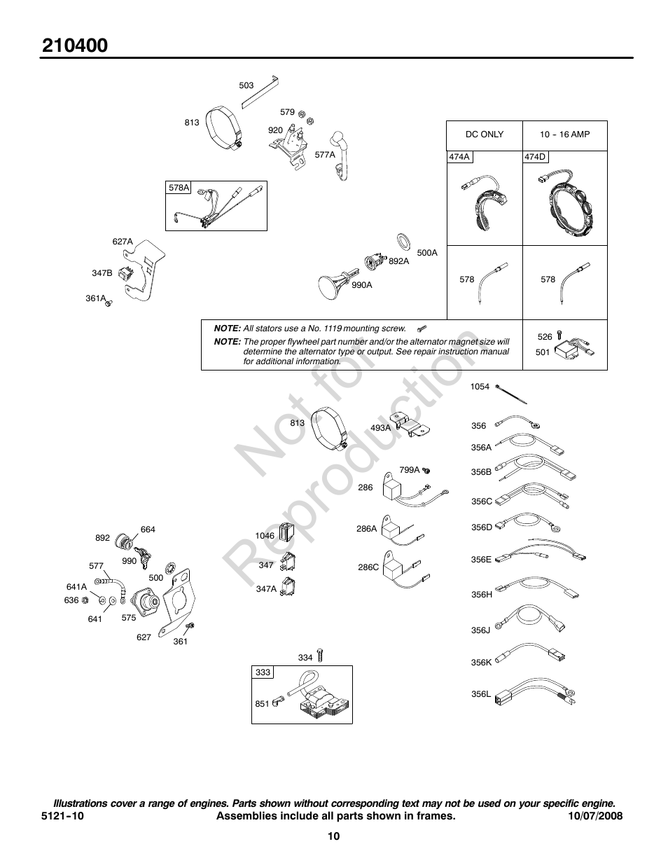 Not for reproduction | Snapper 210400 User Manual | Page 10 / 20