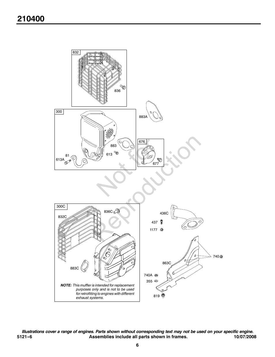Not for reproduction | Snapper 210400 User Manual | Page 6 / 20