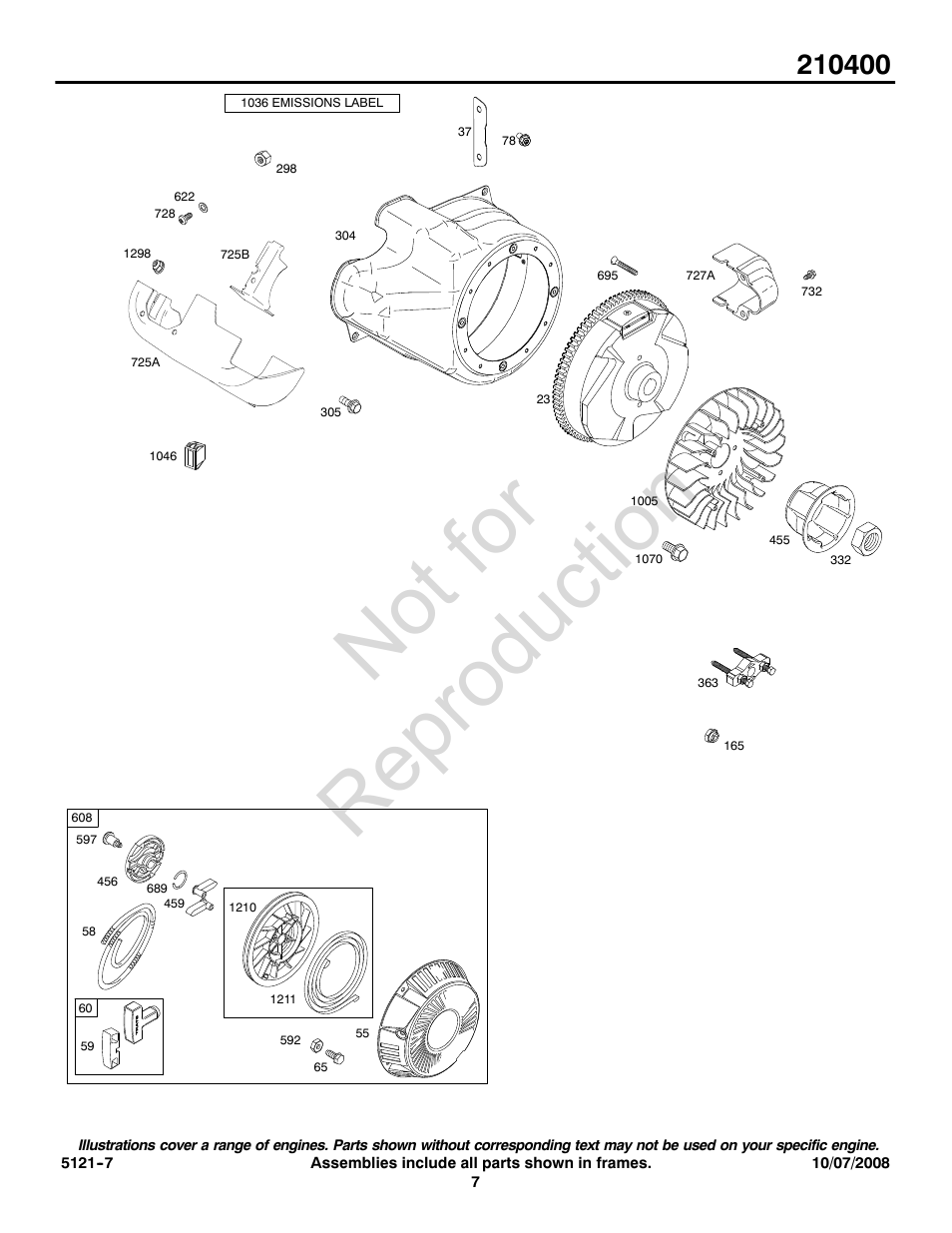Not for reproduction | Snapper 210400 User Manual | Page 7 / 20
