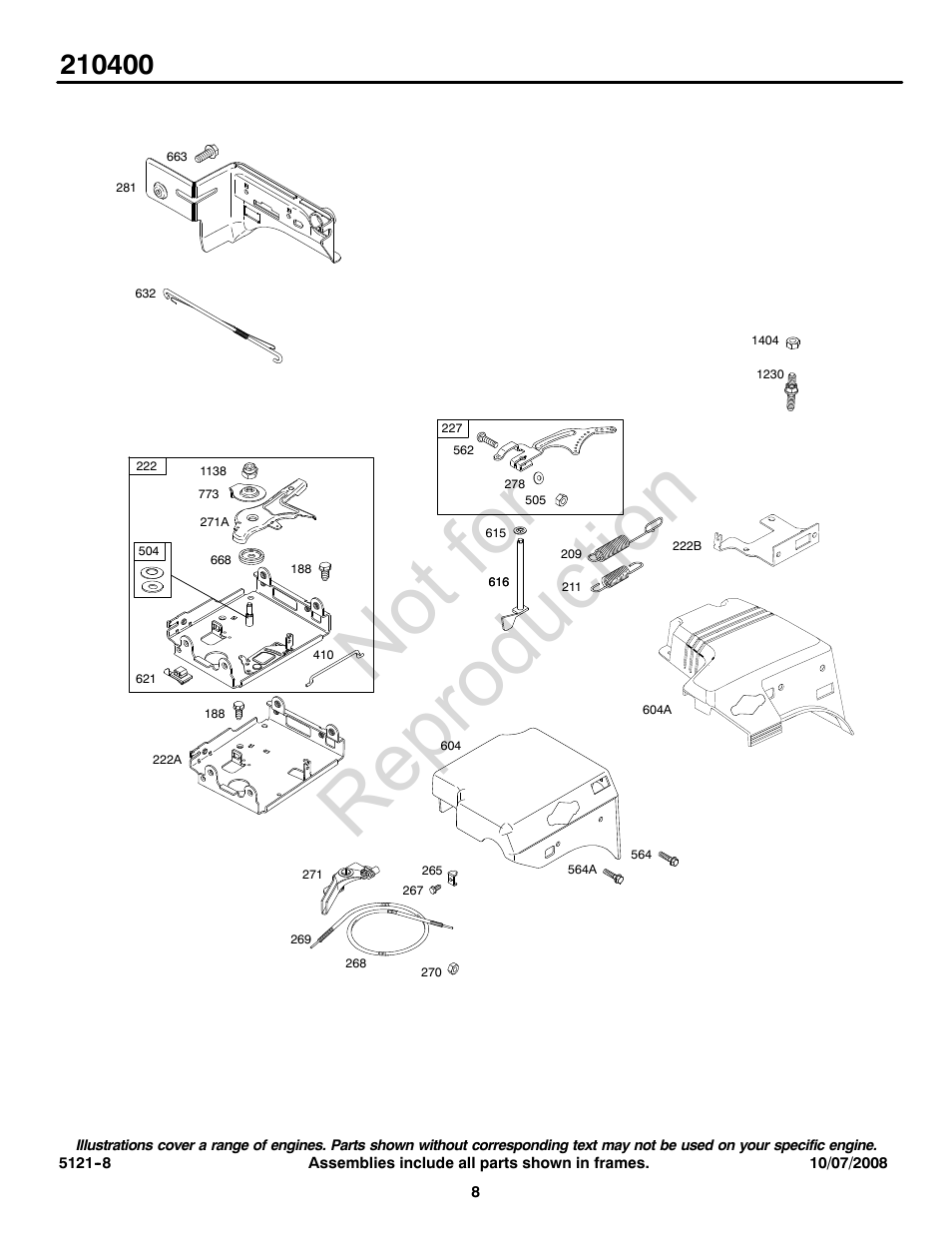 Not for reproduction | Snapper 210400 User Manual | Page 8 / 20