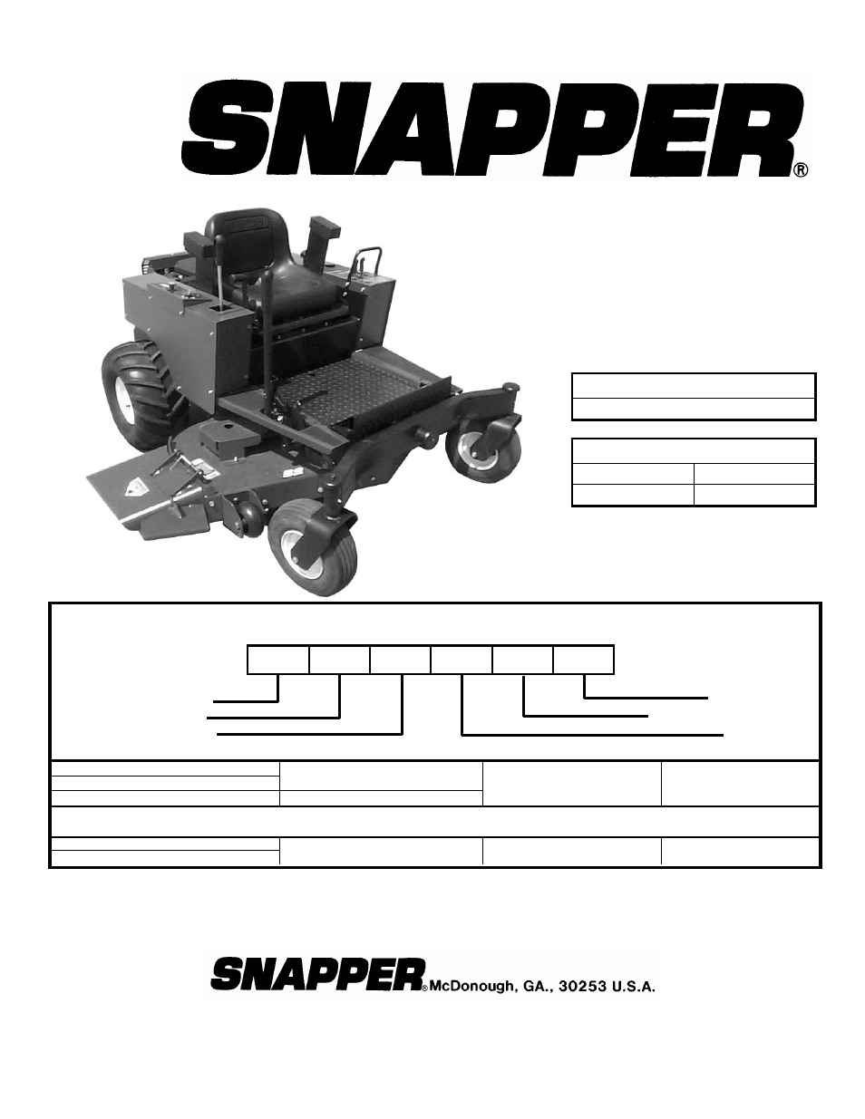 Snapper ZM5202M User Manual | 36 pages