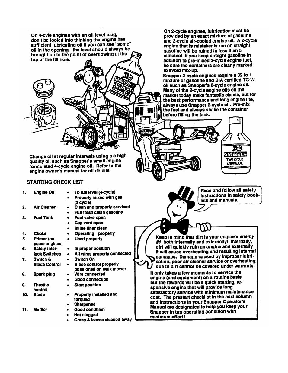 Primary maintenance | Snapper ICFR5004B User Manual | Page 14 / 18