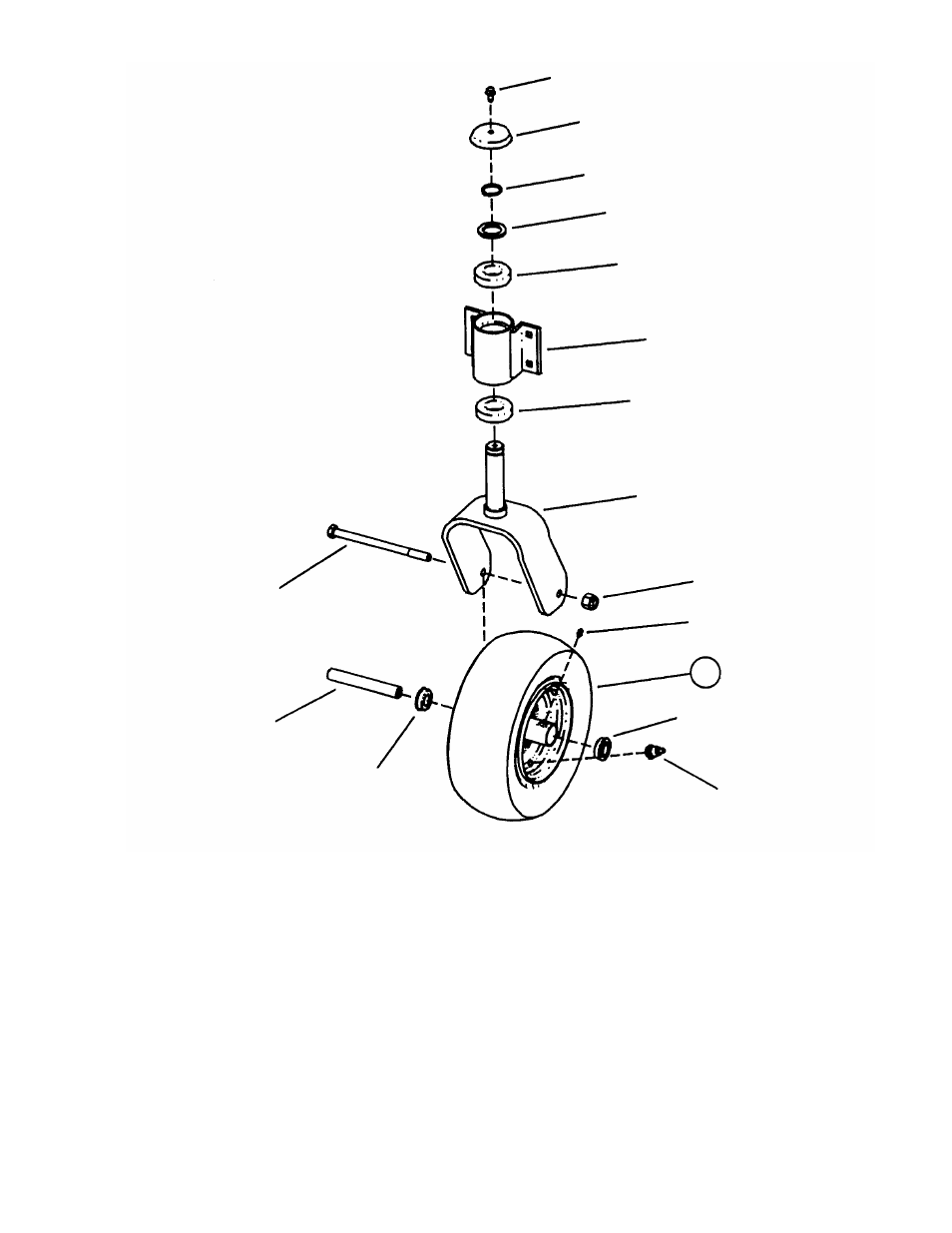 Caster wheel assembly | Snapper ZM6100M User Manual | Page 17 / 56