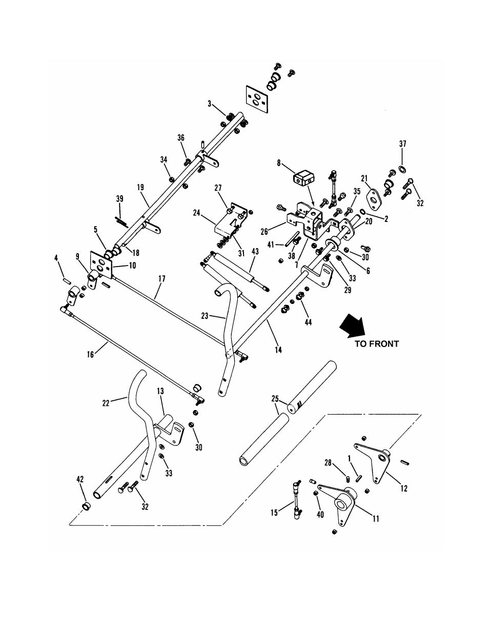 Twin stick control assembly (model zmt2500kh) | Snapper ZM6100M User Manual | Page 22 / 56